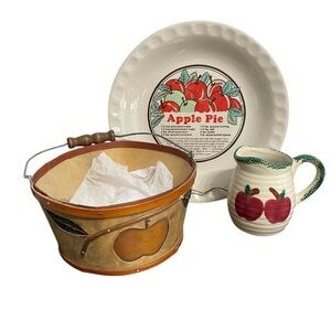 Apples Apples Apples Themed Ceramic Kitchen Set